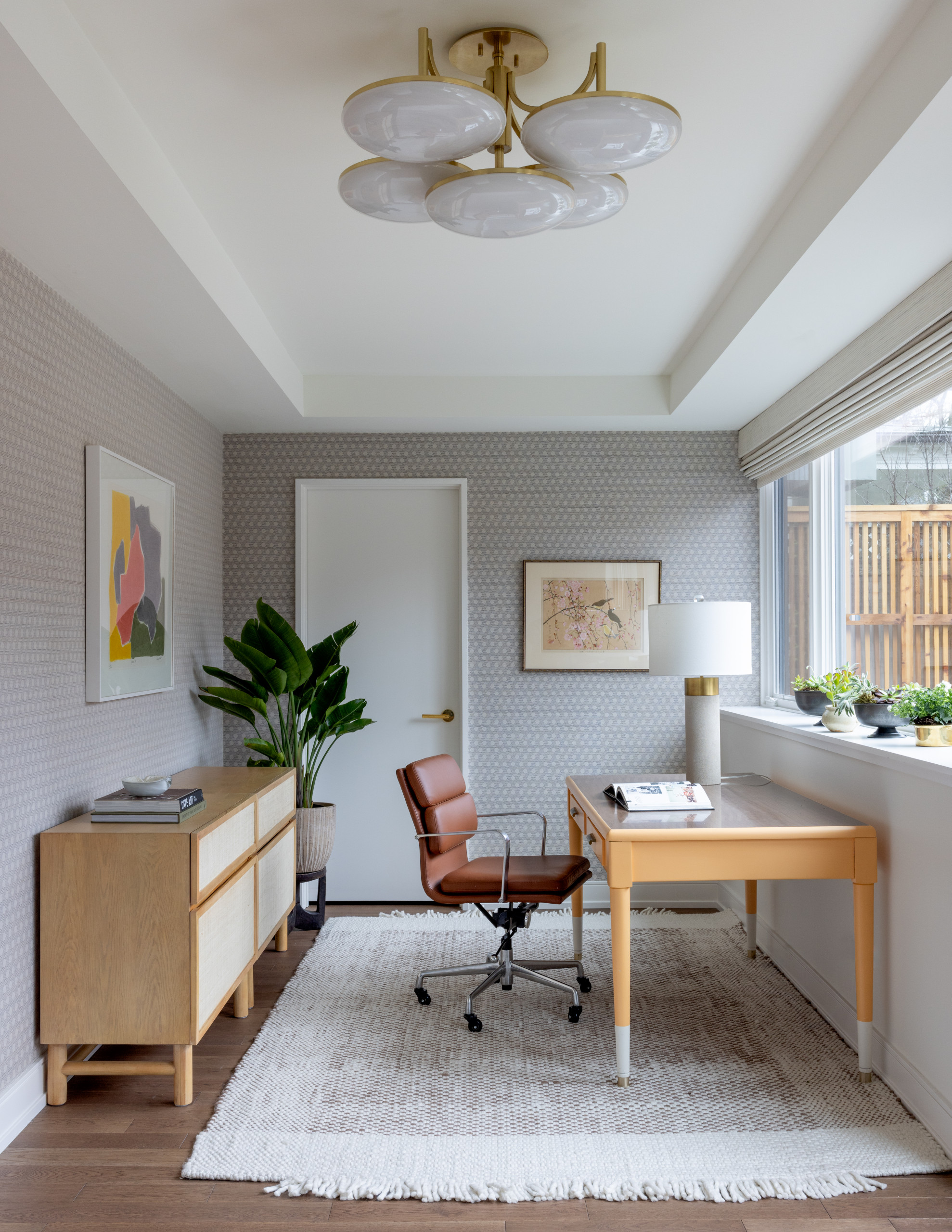 ミッドセンチュリースタイルのおしゃれなホームオフィス・書斎