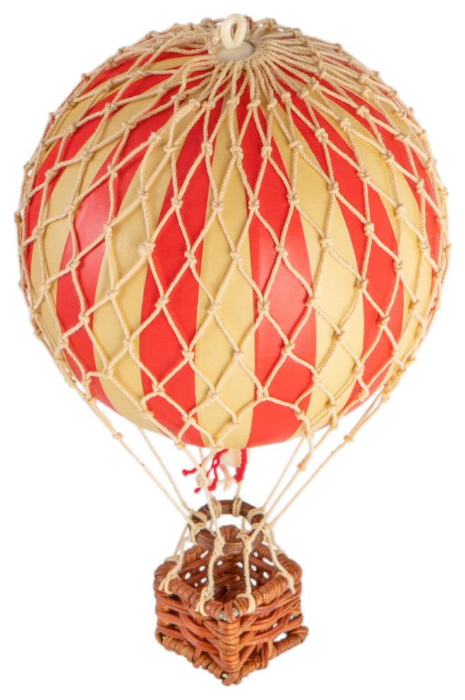 Floating the Skies Decorative Hot Air Balloon, True Red