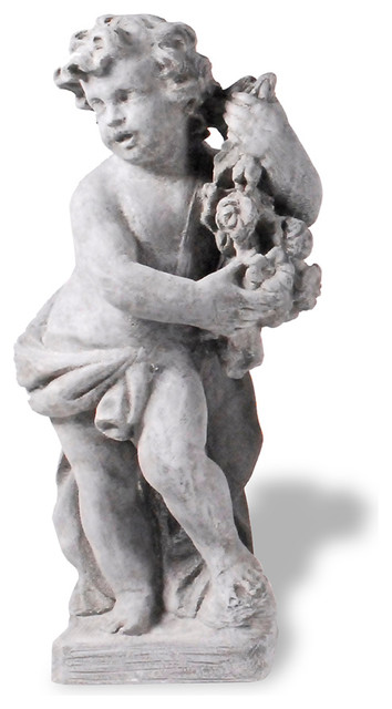 Fountain 24 Four Season Cherub Outdoor Concrete Garden Statue Home Fountain 24 Four Season Cherub Outdoor, Cherub Garden Statues Australia