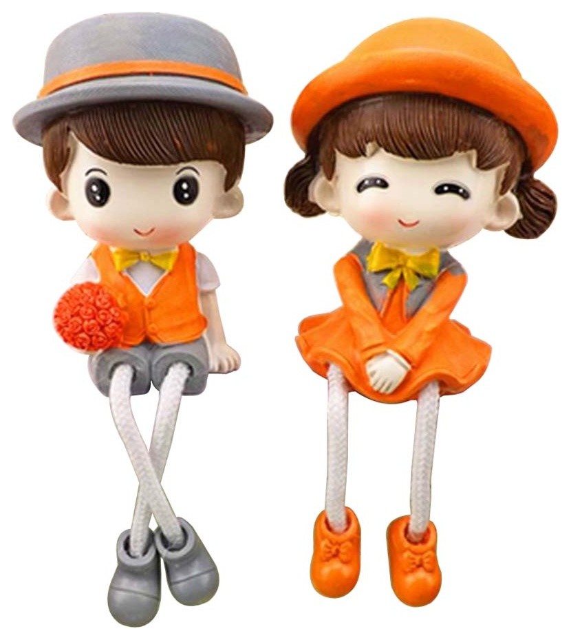 J Lovely Resin Hanging Feet Dolls Sitting Dolls Creative Ornaments Gift