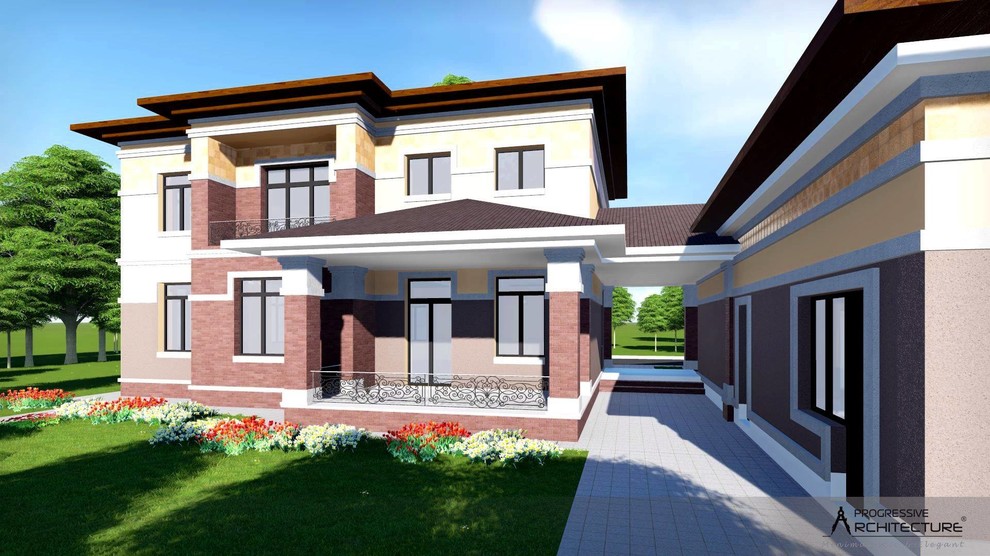 Комфортабельный двухэтажный дом с горажом