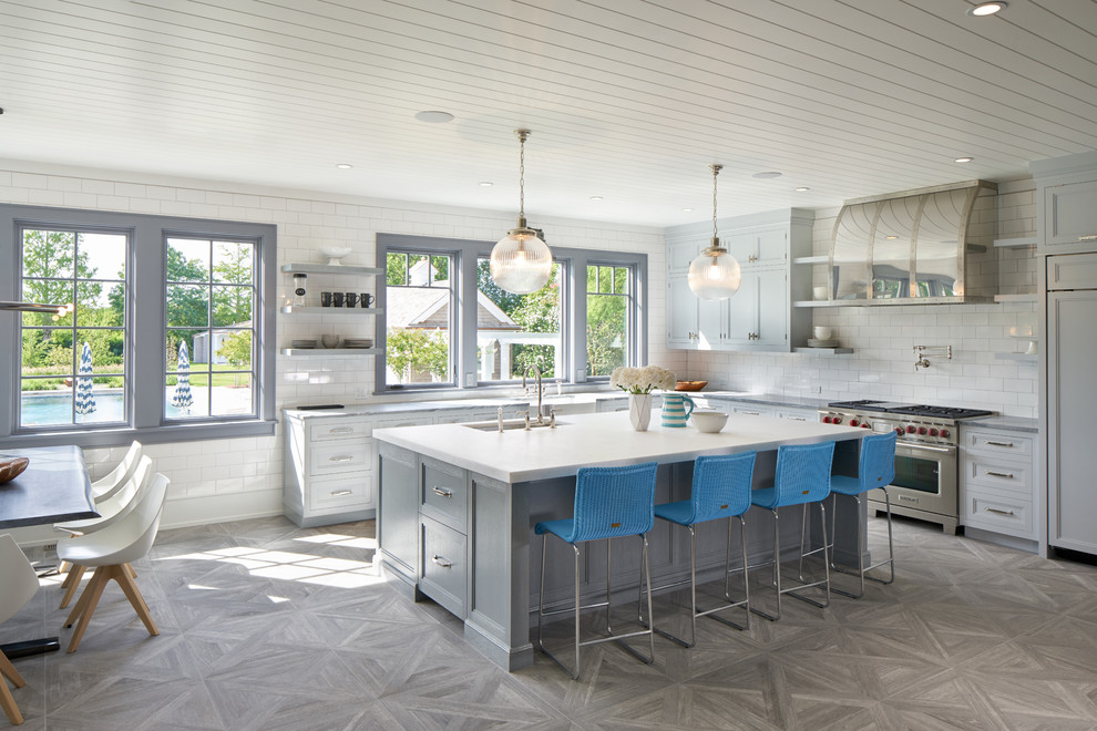 Transitional kitchen photo in New York