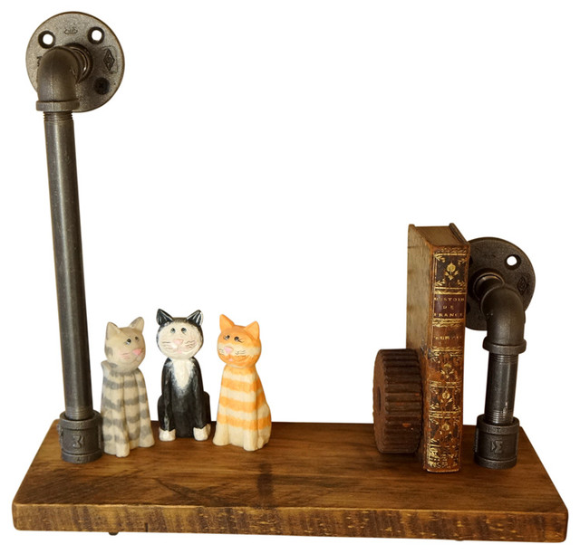 AntiqueStyle Curio Shelf Industrial Display And Wall Shelves by