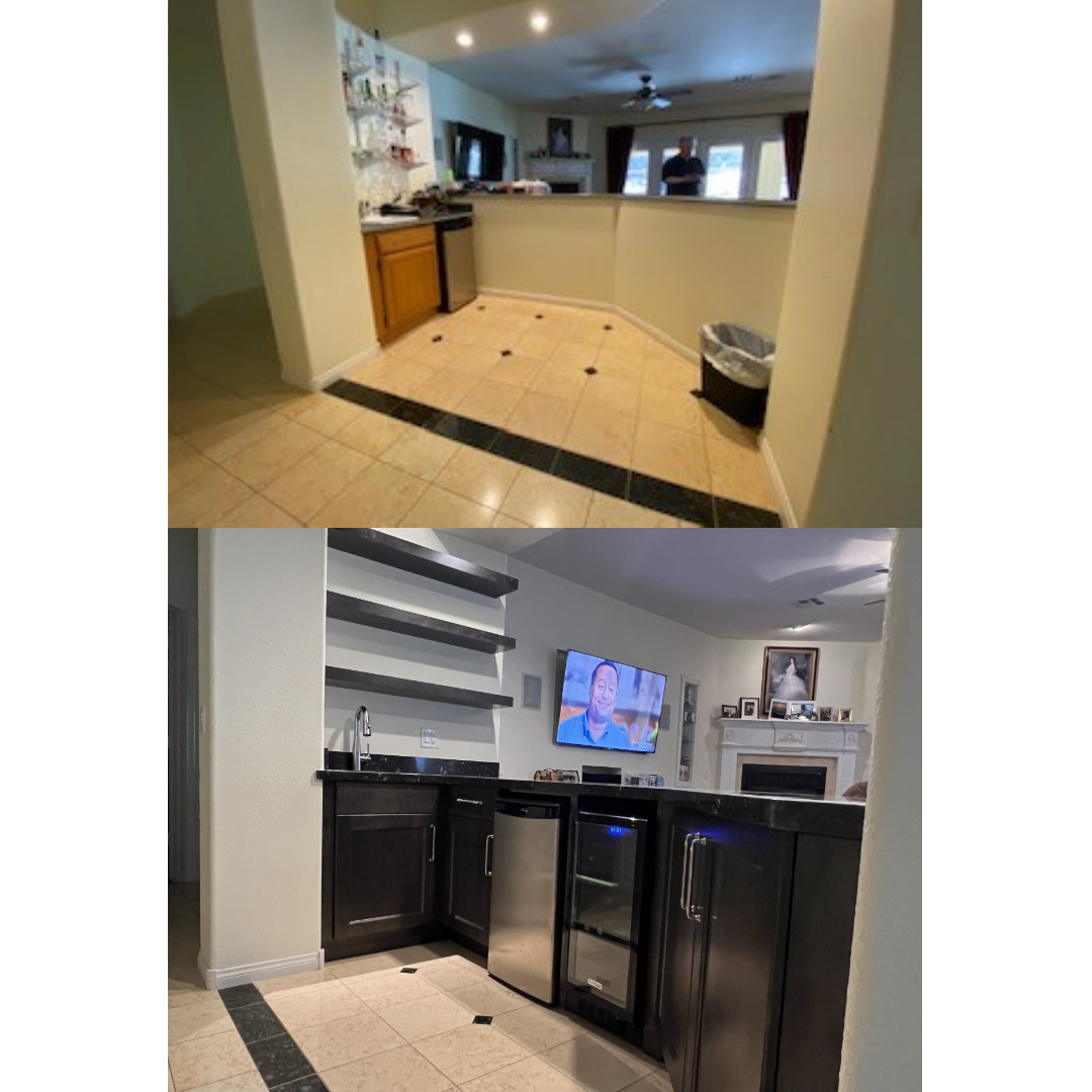 Before & After of Wet Bar