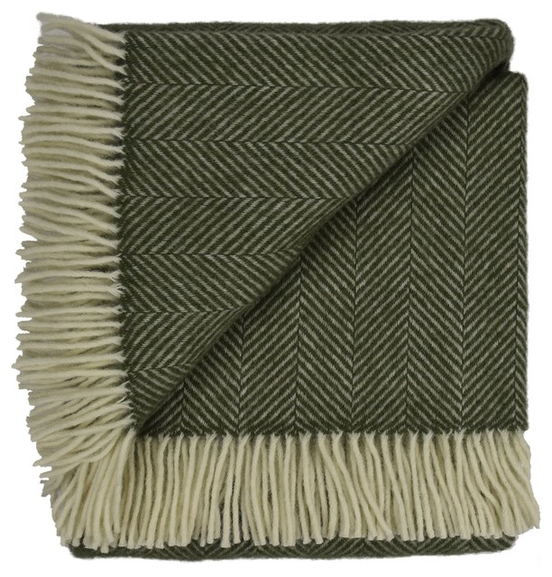 Herringbone Pure Wool Throw Collection