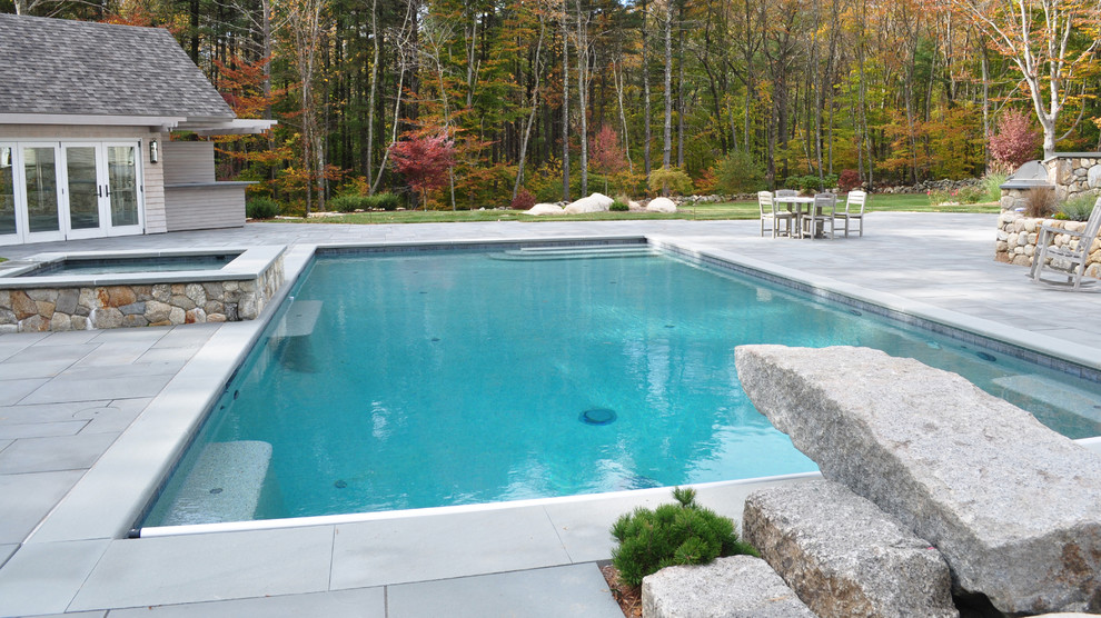 Inspiration for a timeless pool remodel in Boston