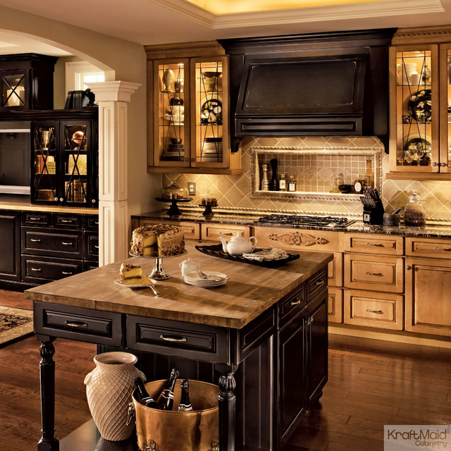 Kraftmaid Cabinetry In Burnished Ginger Vintage Onyx