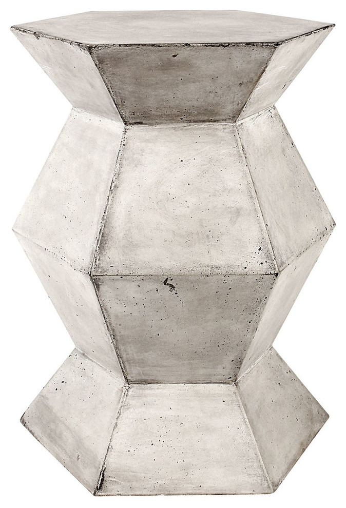 Dimond Flanery Waxed Concrete Accent Table