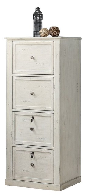 Parker House Hilton 4 Drawer Tall File Cabinet Transitional
