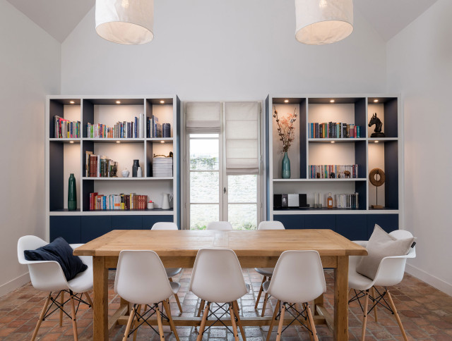 salle à manger et bibliothèque sur-mesure - Contemporain - Paris - par  ATMOSPHÈRES DESIGN STUDIO | Houzz
