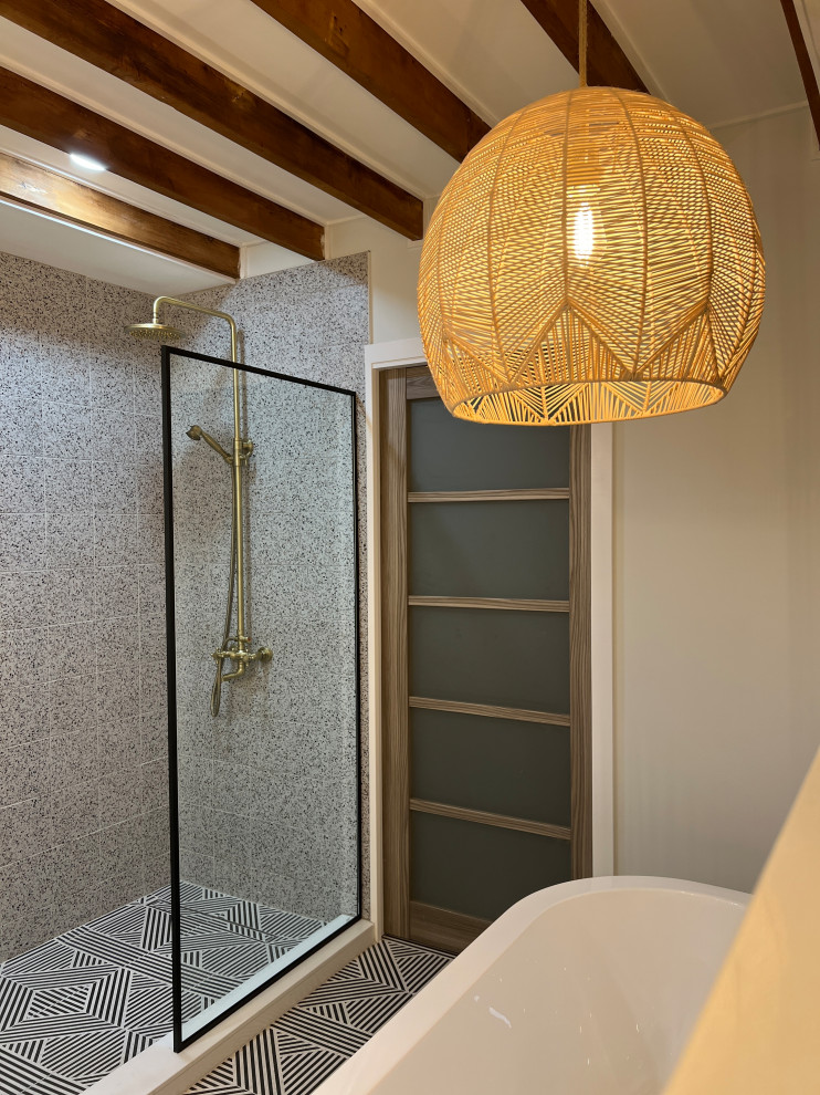 Euro-vintage Master Bath