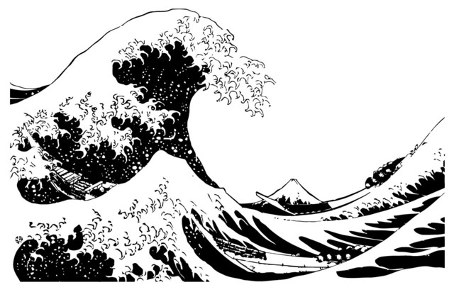 Japanese Great Wave Hokusai Wall Decal And Reviews Houzz
