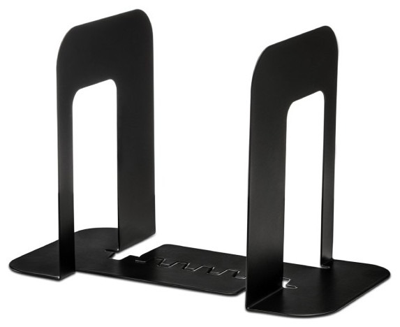 YBM Home Black Heavy Duty Metal Bookend for Office Shelves and Desk
