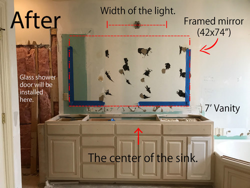 Off Center Vanity Light O2 Pilates Align The Light To Mirror Or Sink For An Offset