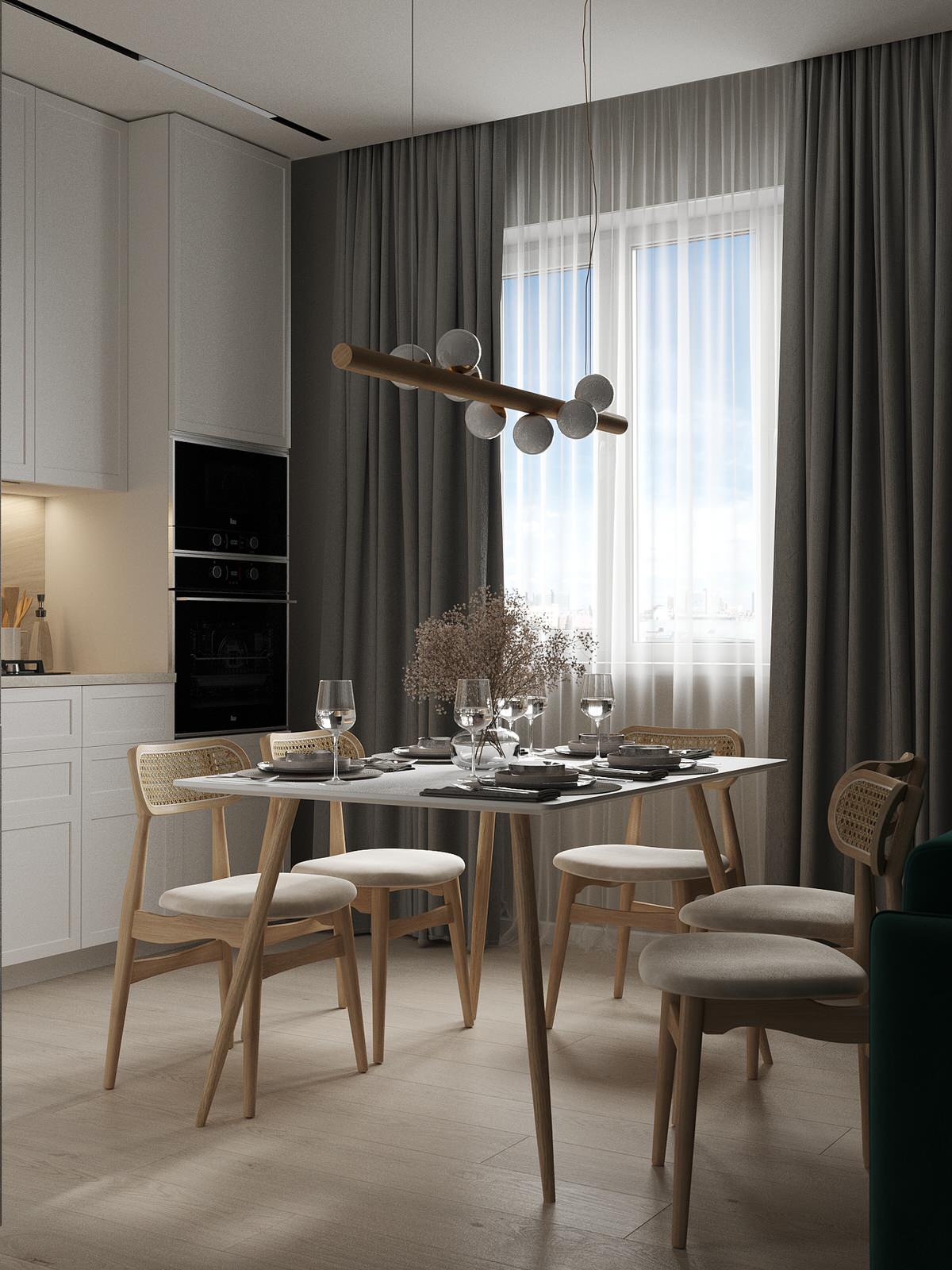 Кухня-гостиная в современном стиле