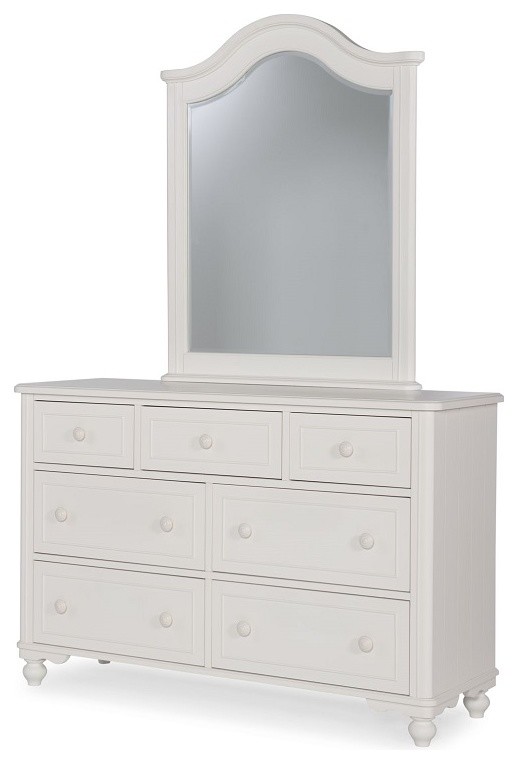 Alyssa 7 Drawer Dresser Ivory Beach Style Dressers By