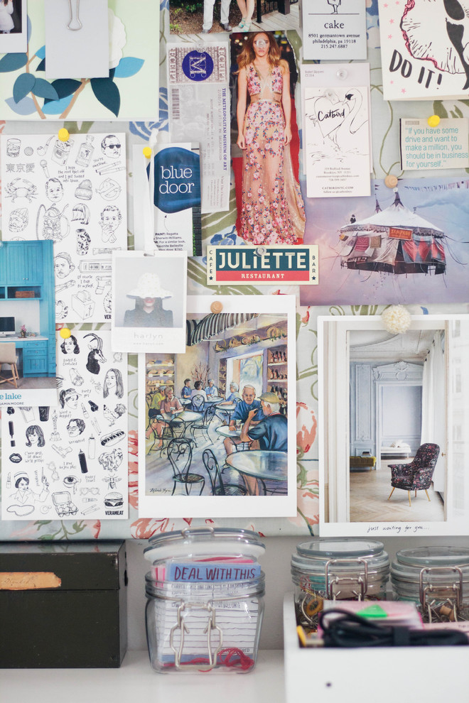 Inspiration for an eclectic home office in Philadelphia.