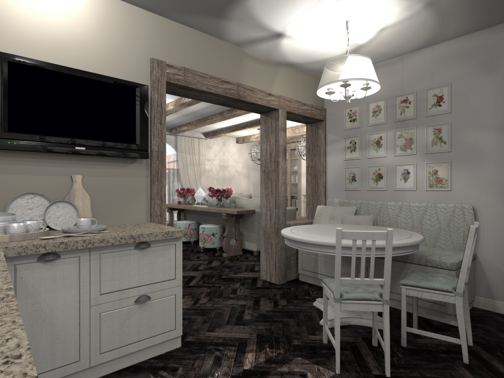 Кухня-гостиная в стиле Кантри