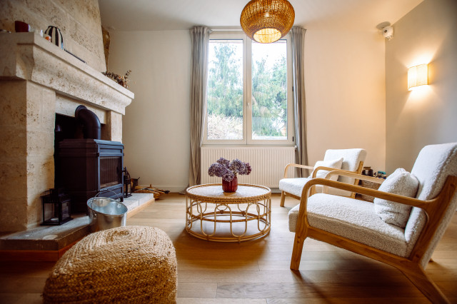 R&eacute;novation compl&egrave;te d'une maison modern-vardagsrum