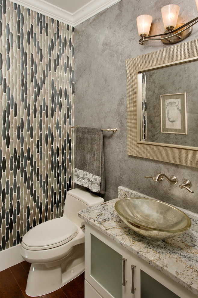 Photo of a contemporary powder room in Jacksonville.
