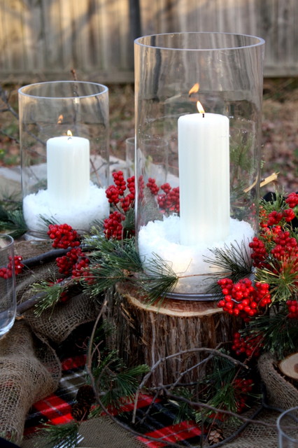 Christmas Tablescape rustic-dining-room