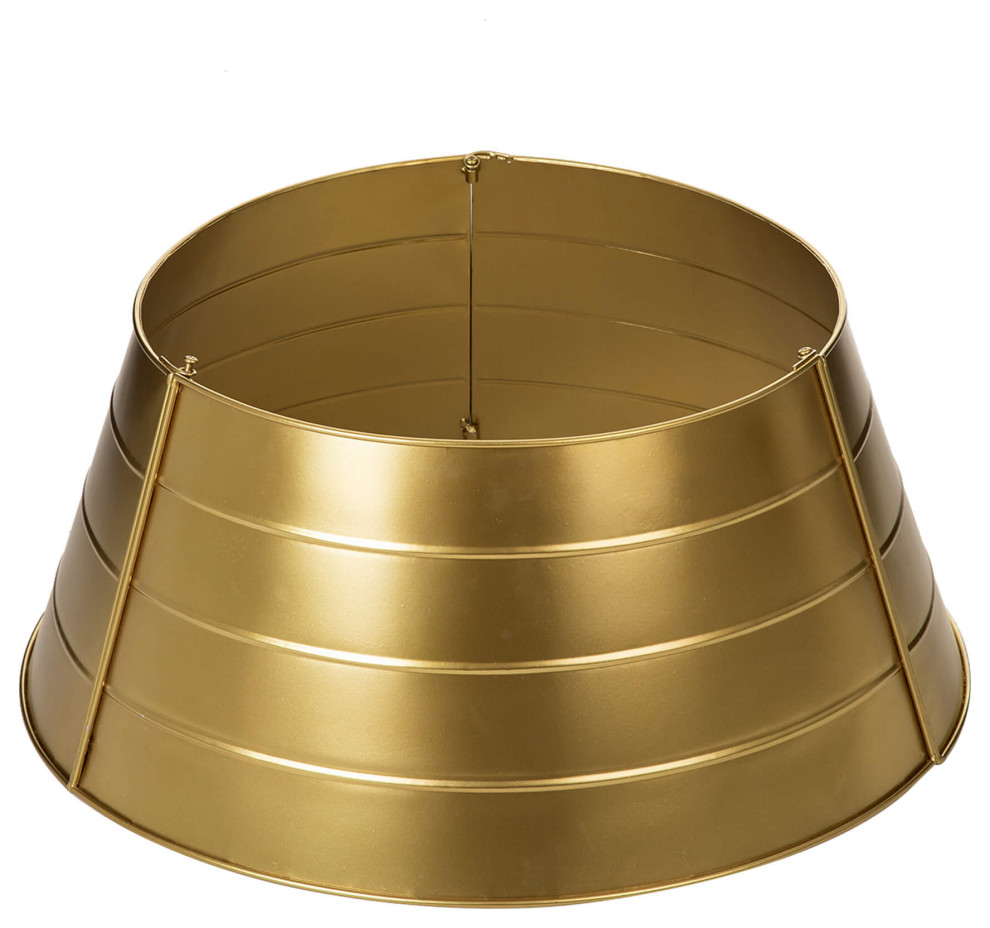 22" D Christmas Painted Metal Tree Collar Christmas Tree Stands And Care by Glitzhome Houzz