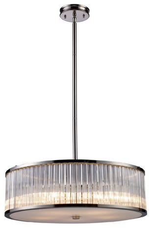 Elk Lighting 10129/5 Five Light Drum Pendant from the Braxton Collection
