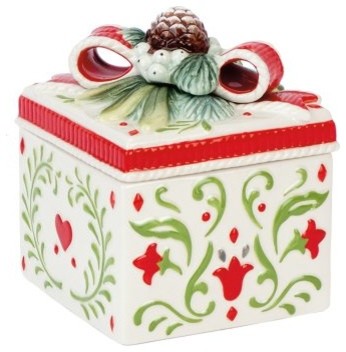 Fitz and Floyd Winter White Holiday Lidded Box