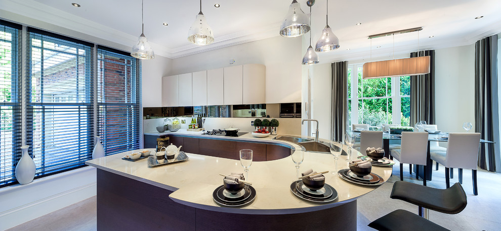 Design ideas for a modern kitchen in Berkshire.