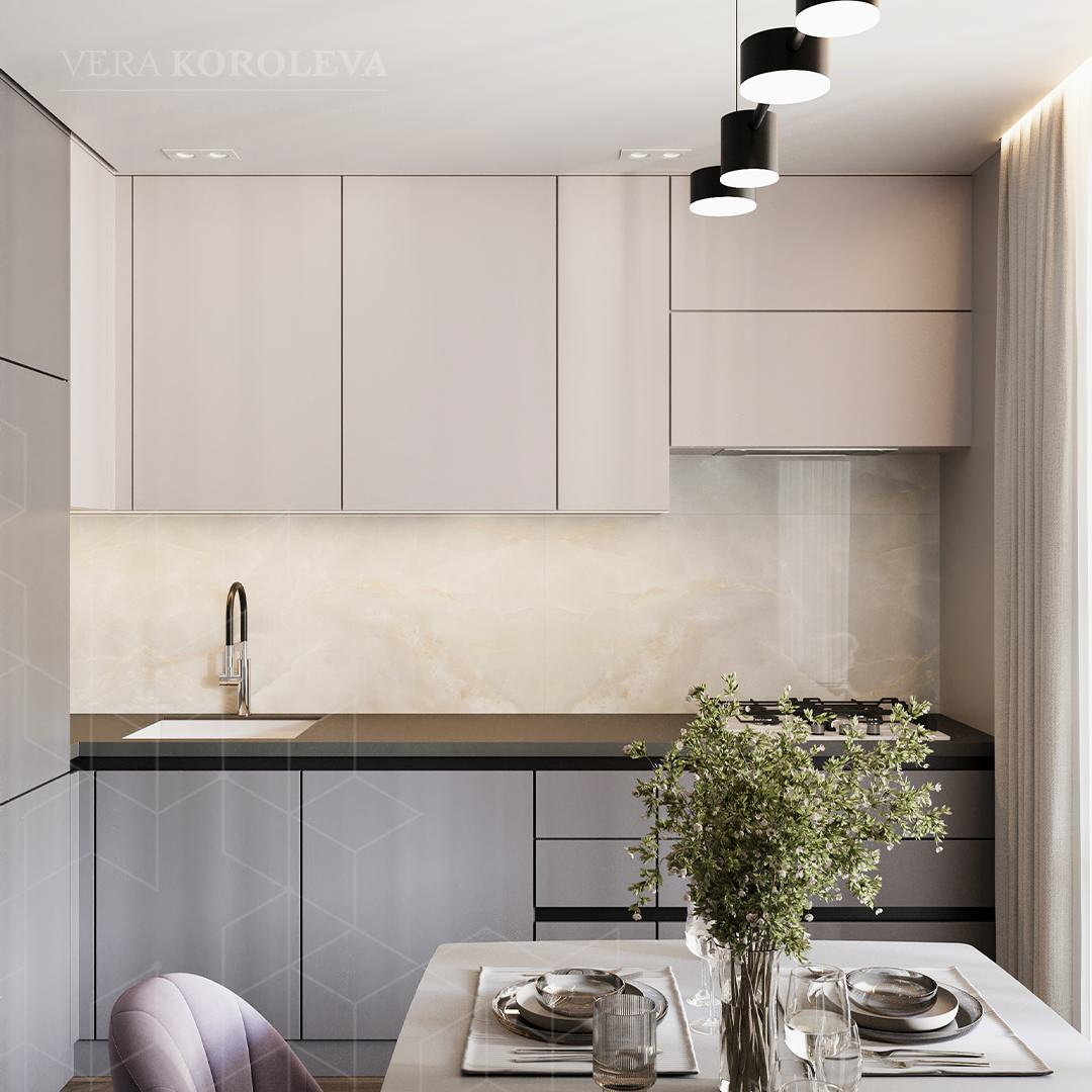 Лавандовая дымка: красивая и функциональная двушка 47 кв.м