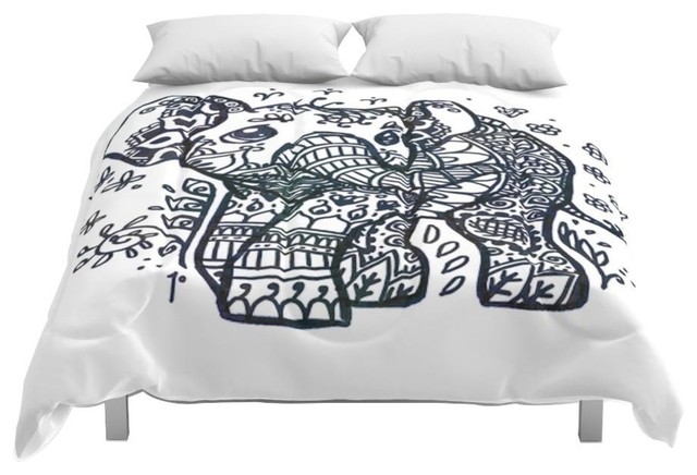 Elephant Comforter Mediterranean Comforters And Comforter Sets