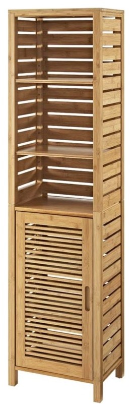 Bracken Tall Cabinet Natural Bamboo - Transitional - Bathroom Cabinets ...