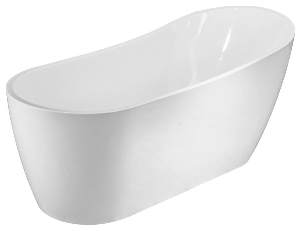 Vanity Art Freestanding Acrylic Soaking Bathtub Contemporary