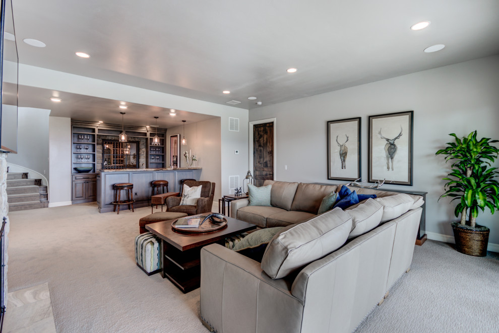 Inspiration for a transitional home design remodel in Denver