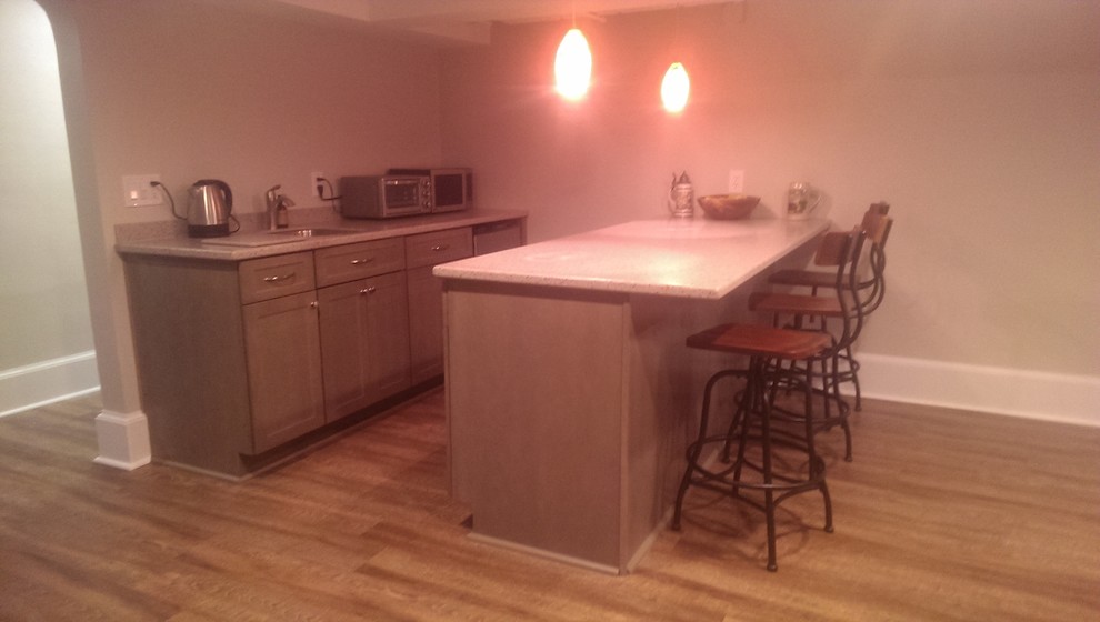 Wet Bar in Newly Renovated Basement in 1920's Shaker Home