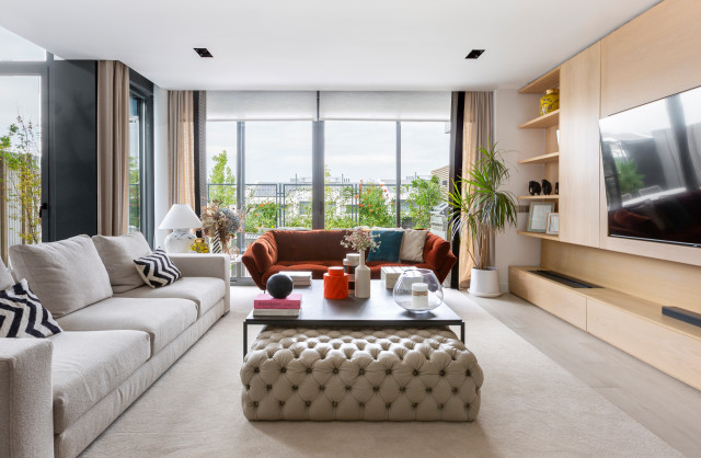 DISE&Ntilde;O INTEGRAL CASA BOADILLA DEL MONTE modern-living-room