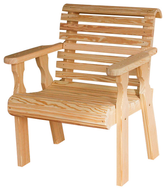 Heavy Duty Roll Back Pressure Treated Patio Chair Transitional