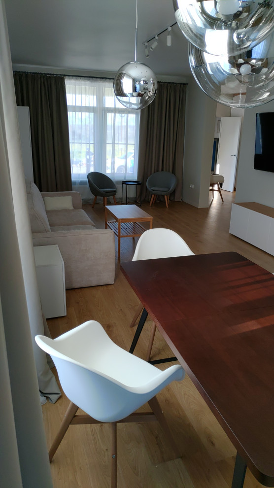 Частный дом в Нижней Гостагайке в светлом минималистичном стиле