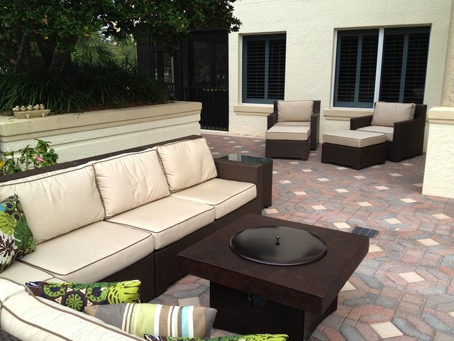 gas fire pit patio set