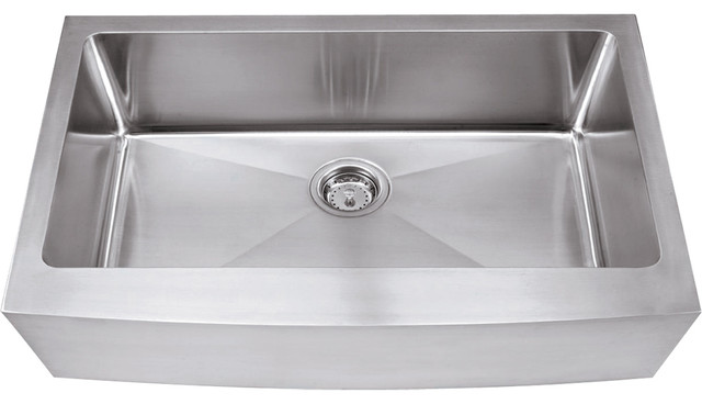 Stainless Steel, 16 Gauge Fabricated Farmhouse Style Kitchen Sink