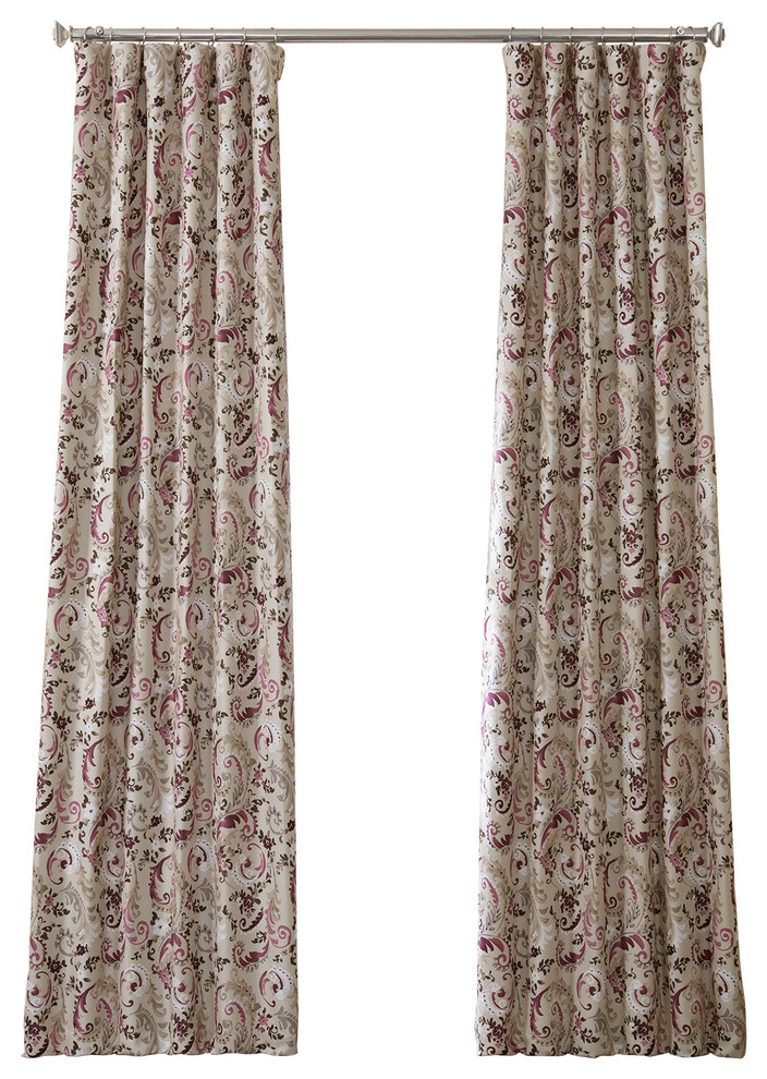 Sonoma Printed Linen Textured Room Darkening Curtain Single