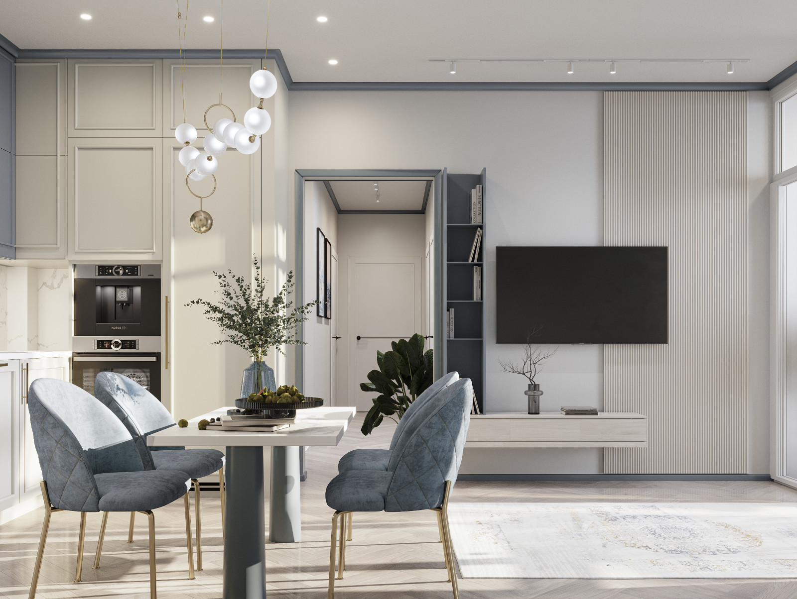 Проект 2х-комнатной квартиры в Мегаполис-парке