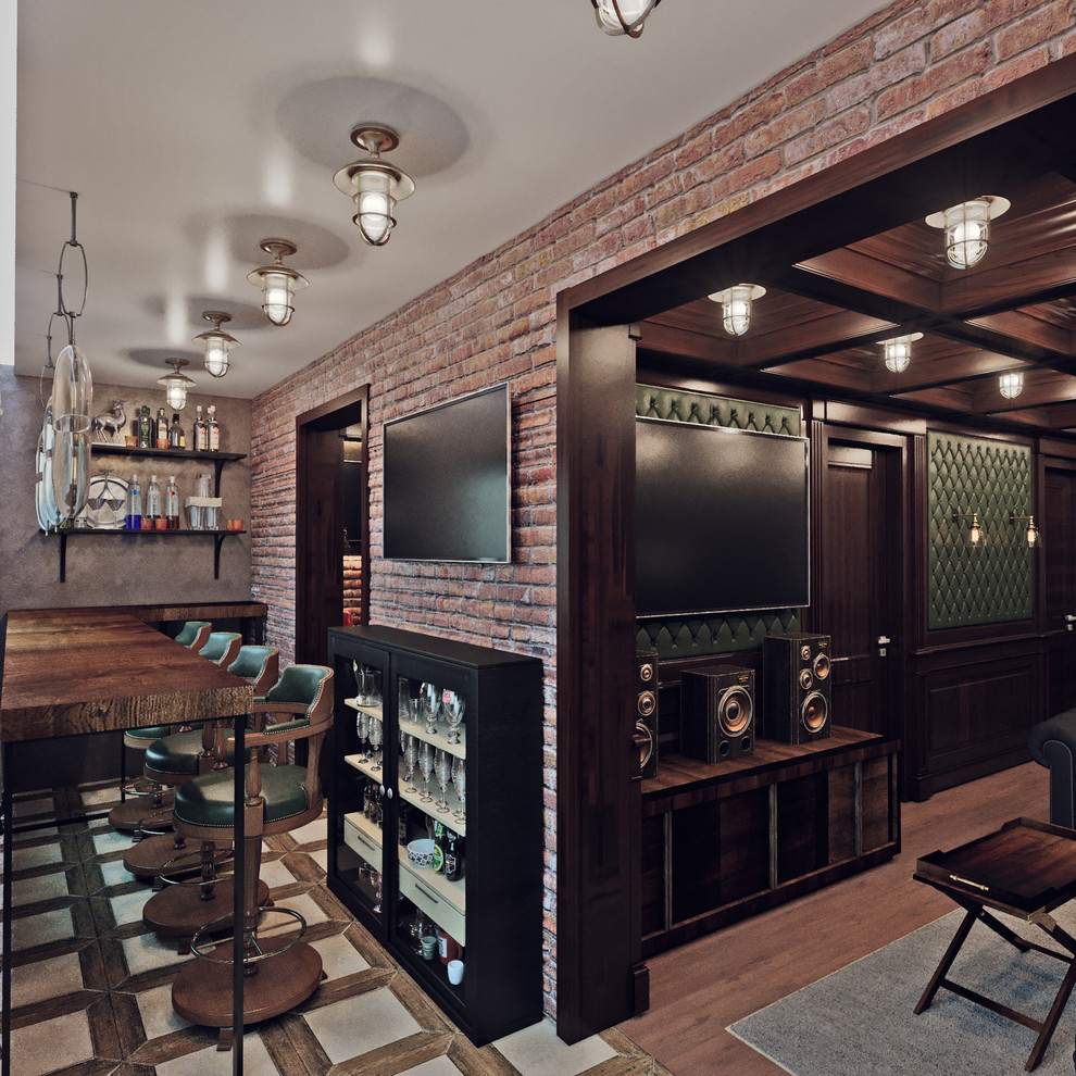 Квартира на Пулковском шоссе в стиле ирландского паба. 40 кв.м. Вариант 2.