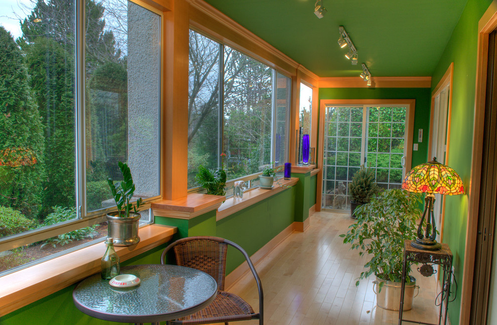 Eclectic home design photo in Vancouver