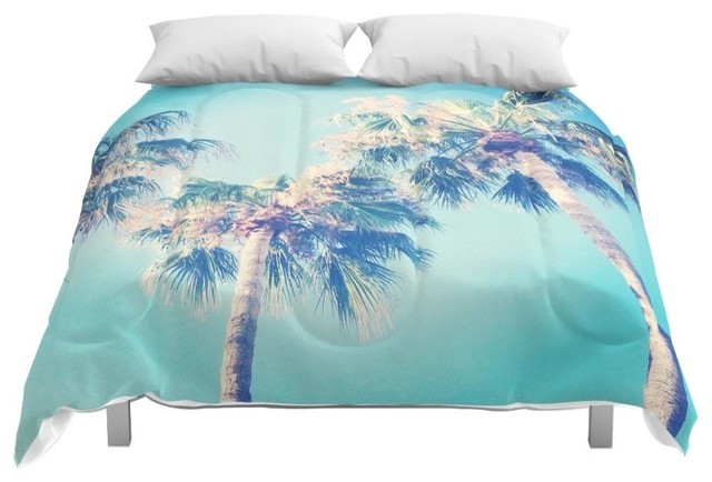 Society6 Palm Trees Comforter Tropical Comforters And