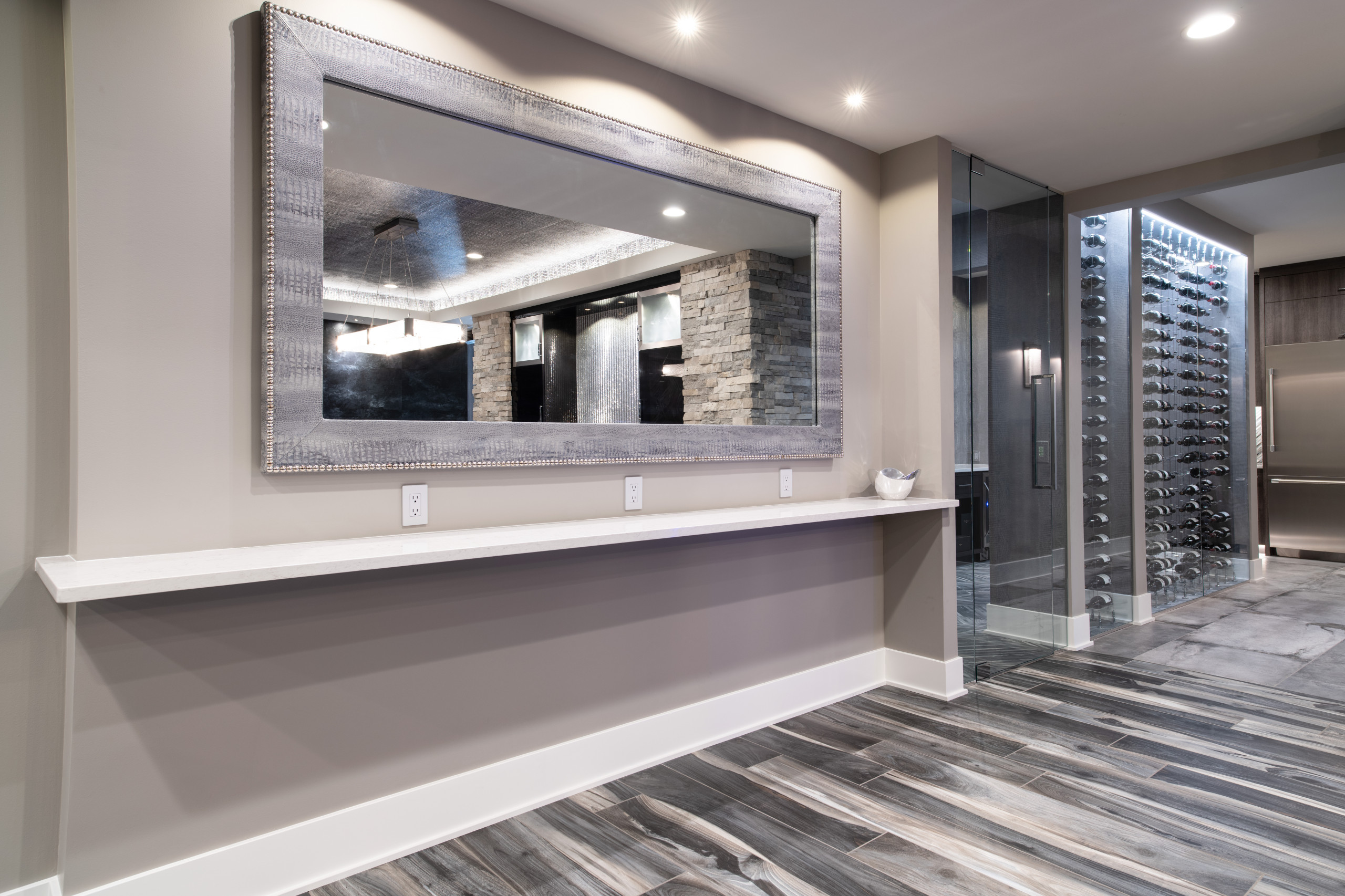 Modern Style Custom Basement | Sterling Ridge