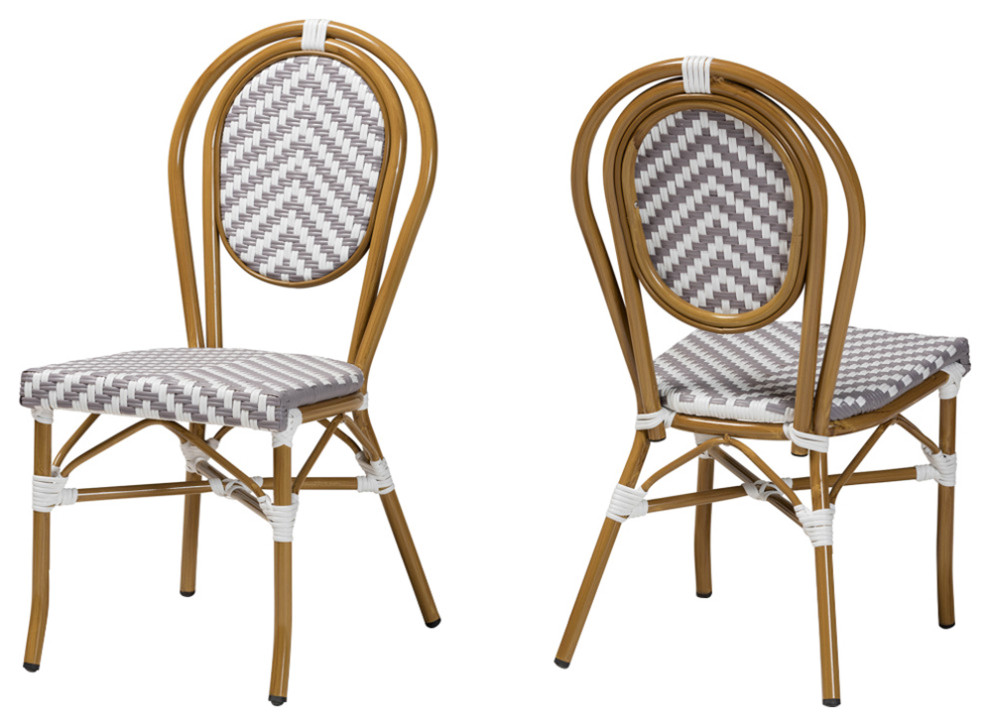 Maeden Classic Indoor/Outdoor Bistro Chair Set Tropical Outdoor Bar