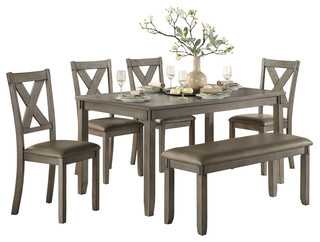 Standish Dining Room Table Chairs And Bench Set Of 6 Transitional Sets By Lexicon Home Standish Dining Room Table Chairs And Bench Set Of 6 Transitional Sets By Lexicon Home