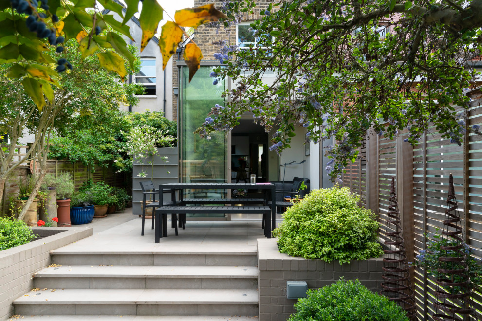 Inspiration for a contemporary patio remodel in London