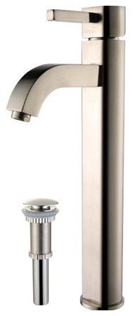 Ramus Single Handle 1-Hole Vessel Bathroom Faucet with Pop-Up Drain, Nickel